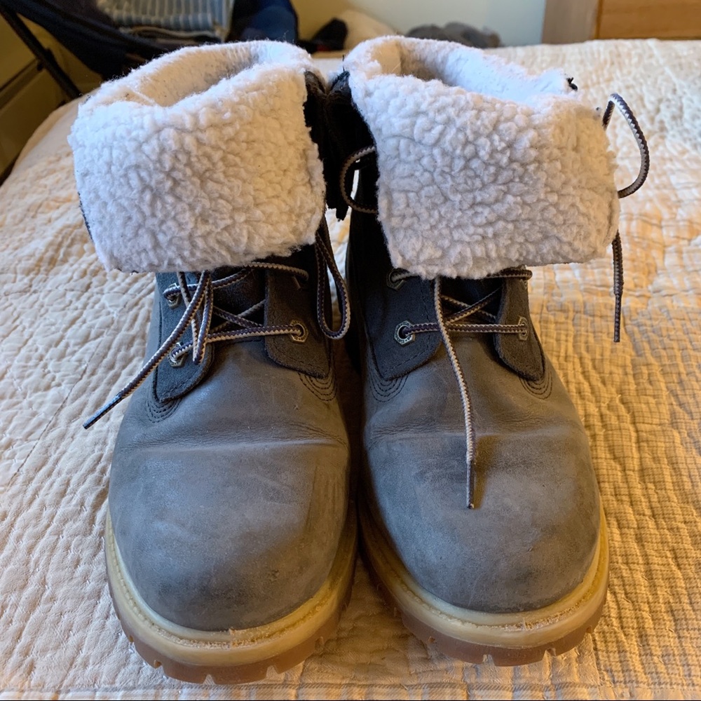 Grey Timberland Boots